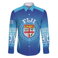 Custom Fiji Football Family Matching Summer Maxi Dress and Hawaiian Shirt Fijian Tapa Pattern