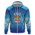 Custom Fiji Football Hoodie Fijian Tapa Pattern