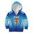 Custom Fiji Football Kid Hoodie Fijian Tapa Pattern