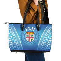 Fiji Football Leather Tote Bag Fijian Tapa Pattern