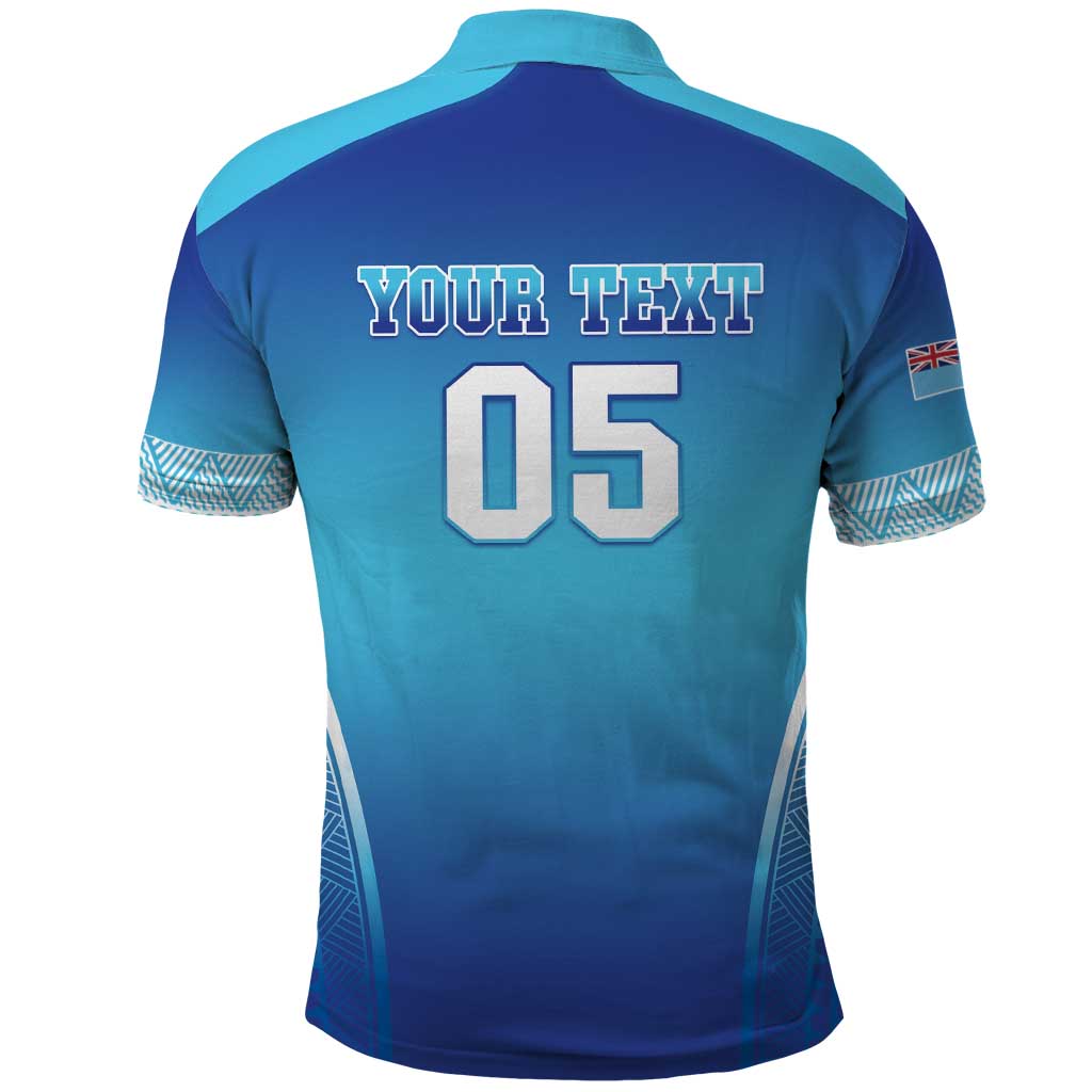 Custom Fiji Football Polo Shirt Fijian Tapa Pattern