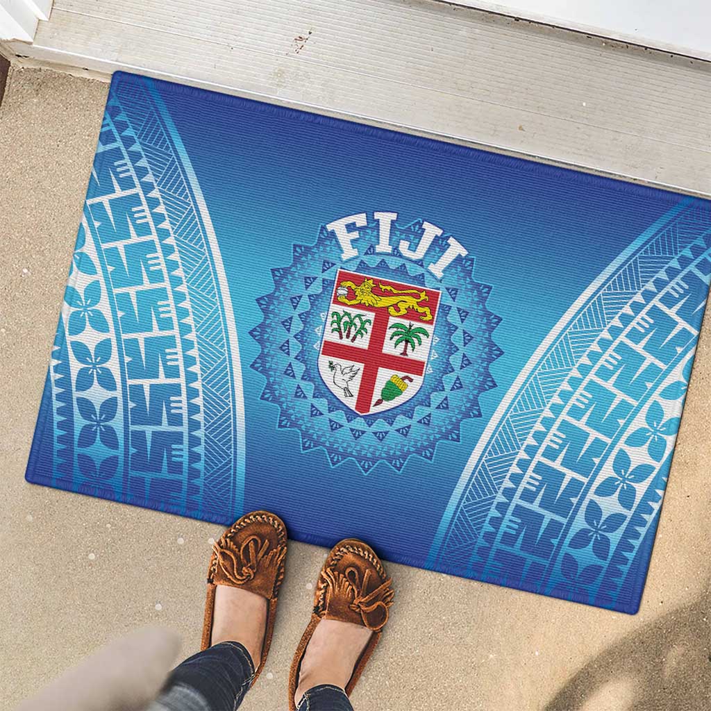 Fiji Football Rubber Doormat Fijian Tapa Pattern
