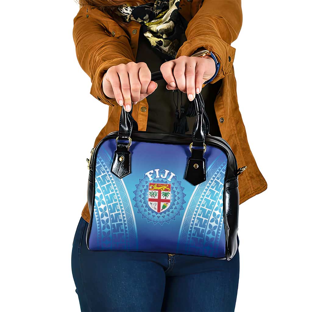 Fiji Football Shoulder Handbag Fijian Tapa Pattern