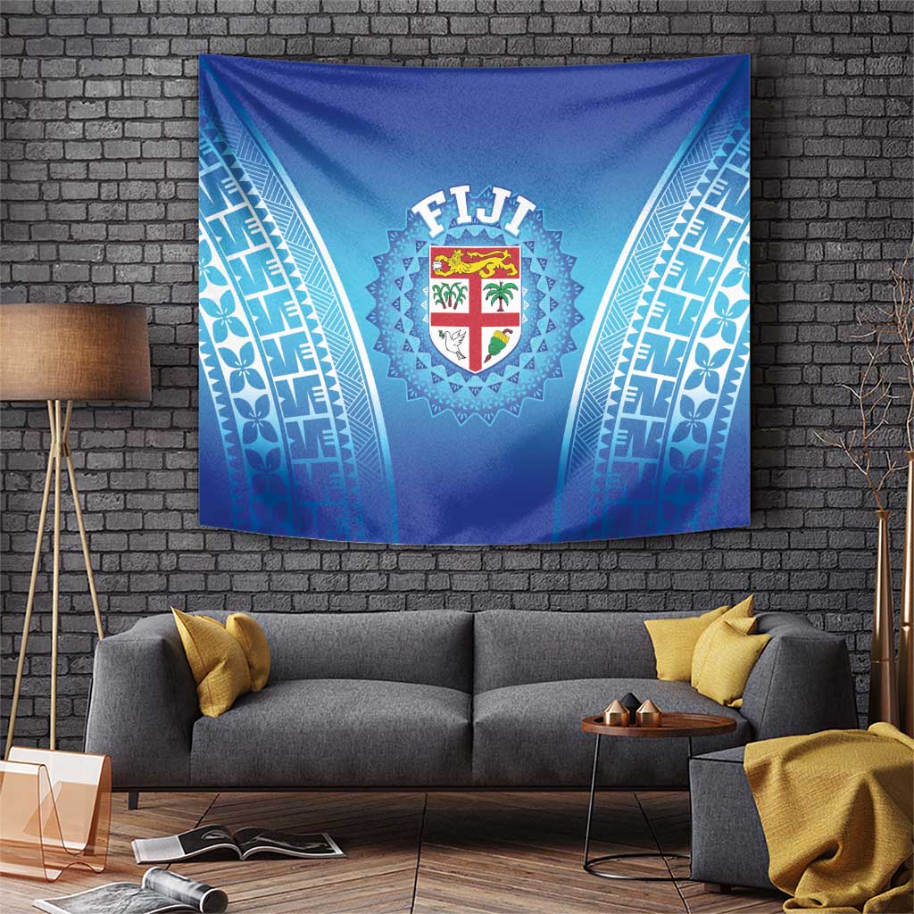 Fiji Football Tapestry Fijian Tapa Pattern