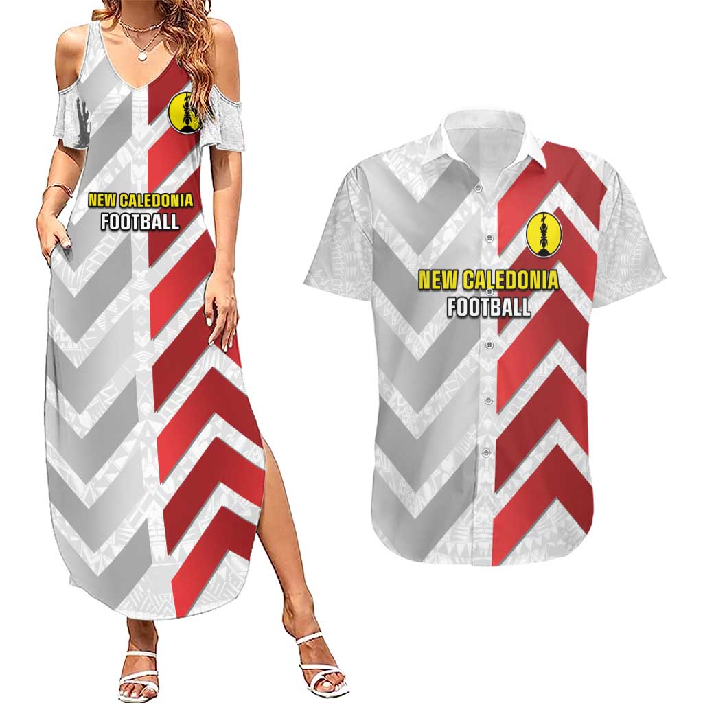 Custom New Caledonia Football Couples Matching Summer Maxi Dress and Hawaiian Shirt Unique Style