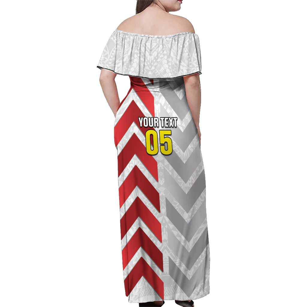 Custom New Caledonia Football Family Matching Off Shoulder Maxi Dress and Hawaiian Shirt Unique Style
