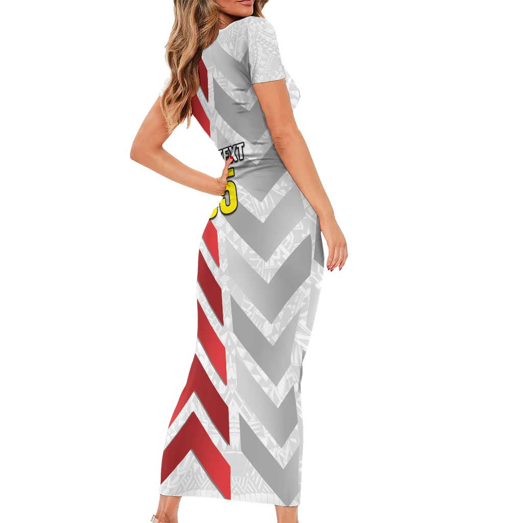 Custom New Caledonia Football Family Matching Short Sleeve Bodycon Dress and Hawaiian Shirt Unique Style