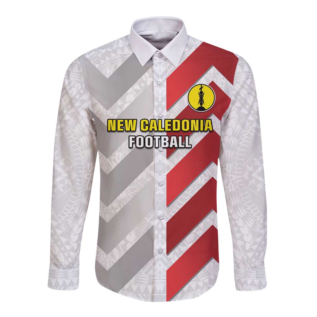 Custom New Caledonia Football Long Sleeve Button Shirt Unique Style