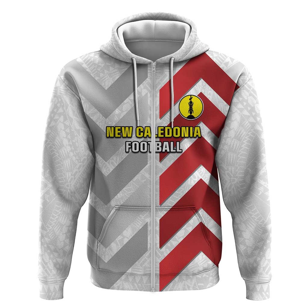 Custom New Caledonia Football Zip Hoodie Unique Style