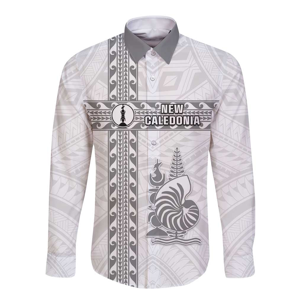 Custom New Caledonia Football Long Sleeve Button Shirt Go The Kagus