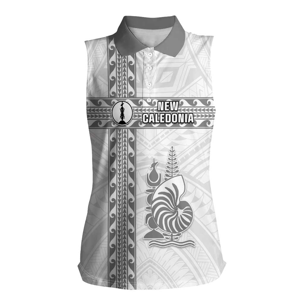 Custom New Caledonia Football Women Sleeveless Polo Shirt Go The Kagus