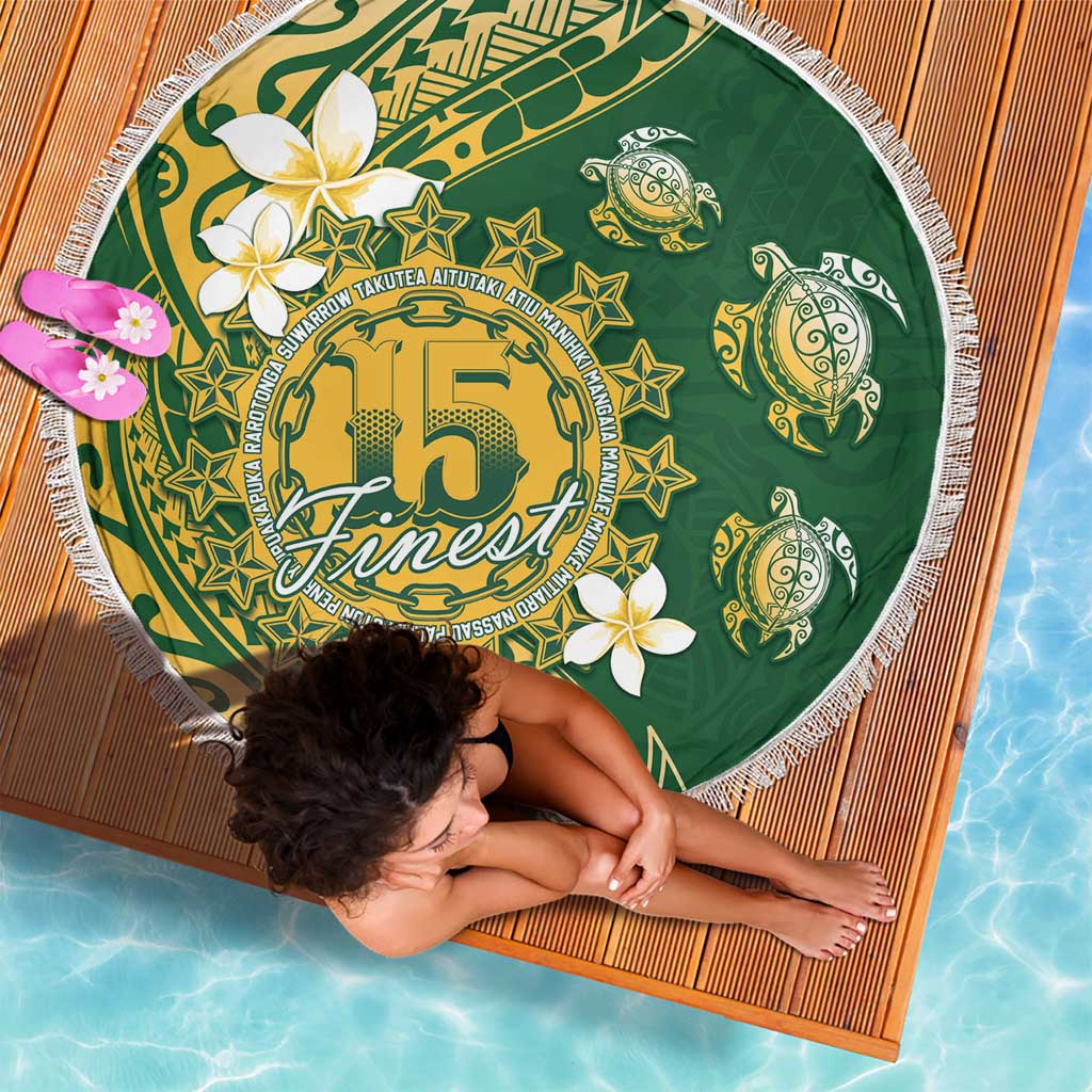 Cook Islands 15 Finest Beach Blanket Plumeria Polynesian Turtle LT05 - Polynesian Pride