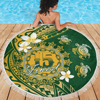 Cook Islands 15 Finest Beach Blanket Plumeria Polynesian Turtle LT05 - Polynesian Pride