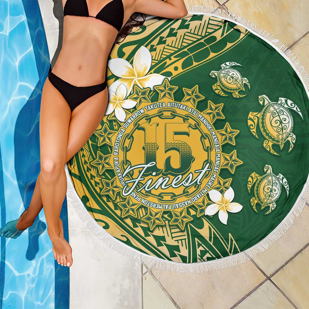 Cook Islands 15 Finest Beach Blanket Plumeria Polynesian Turtle LT05 - Polynesian Pride
