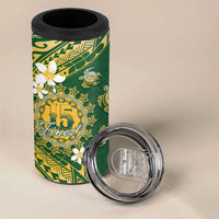 Cook Islands 15 Finest 4 in 1 Can Cooler Tumbler Plumeria Polynesian Turtle LT05 - Polynesian Pride