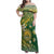 Cook Islands 15 Finest Family Matching Off Shoulder Maxi Dress and Hawaiian Shirt Plumeria Polynesian Turtle