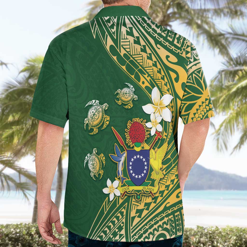 Cook Islands 15 Finest Hawaiian Shirt Plumeria Polynesian Turtle LT05 - Polynesian Pride