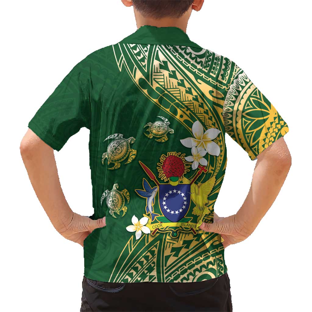Cook Islands 15 Finest Hawaiian Shirt Plumeria Polynesian Turtle LT05 - Polynesian Pride