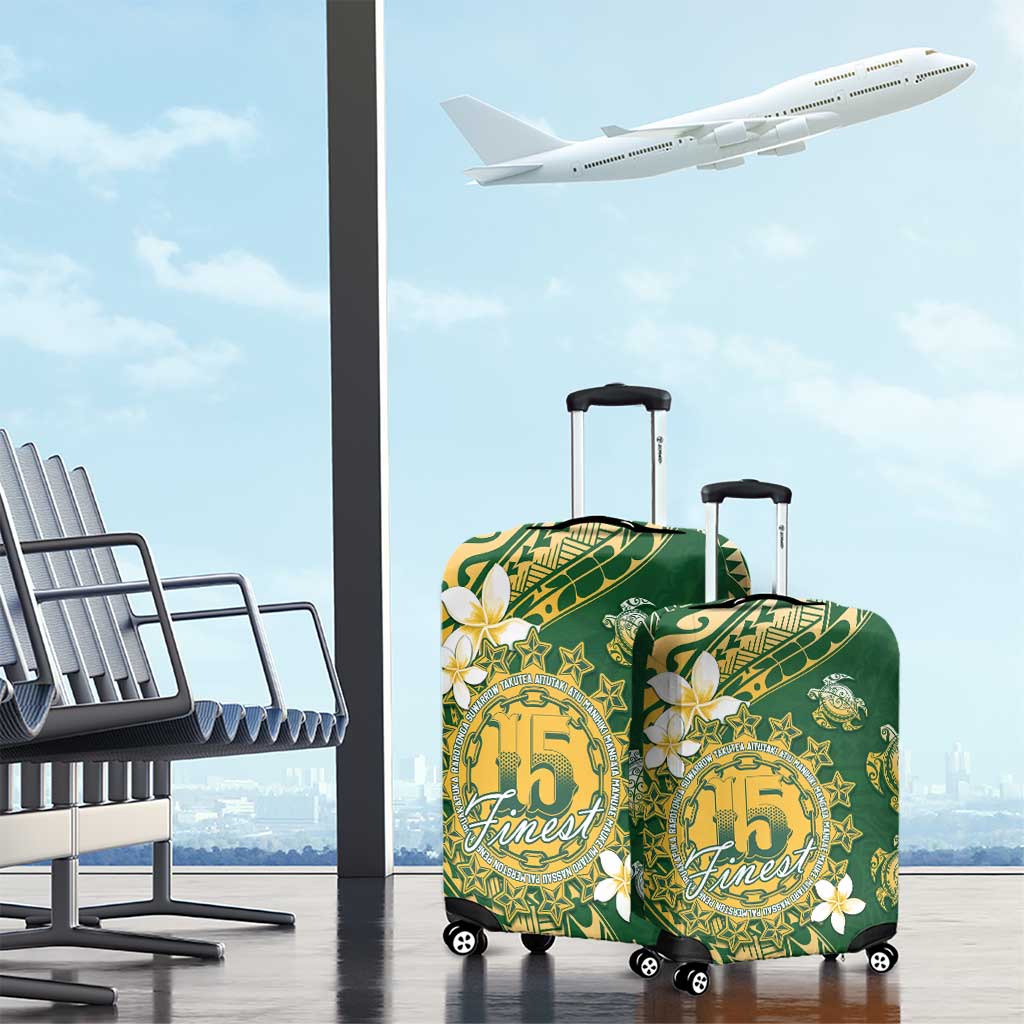 Cook Islands 15 Finest Luggage Cover Plumeria Polynesian Turtle