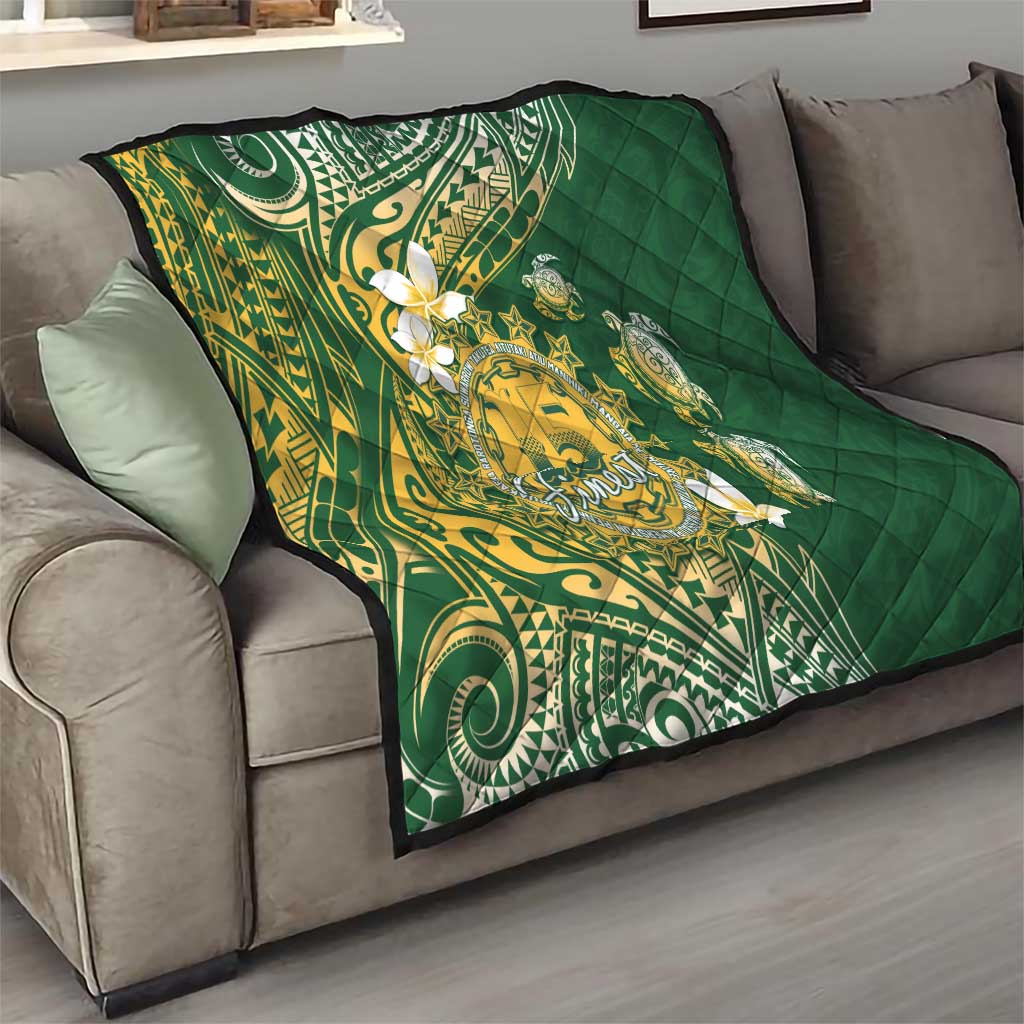 Cook Islands 15 Finest Quilt Plumeria Polynesian Turtle