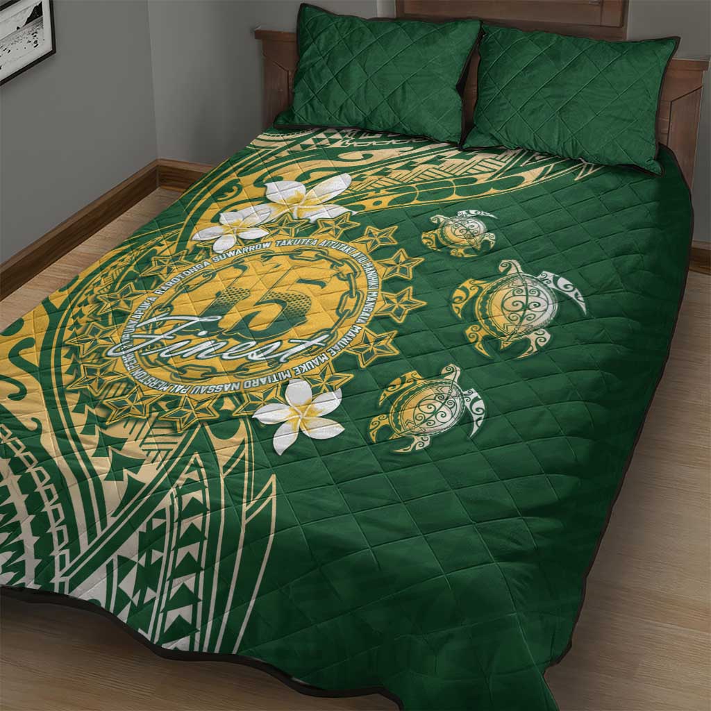 Cook Islands 15 Finest Quilt Bed Set Plumeria Polynesian Turtle LT05 - Polynesian Pride