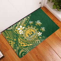 Cook Islands 15 Finest Rubber Doormat Plumeria Polynesian Turtle LT05 - Polynesian Pride