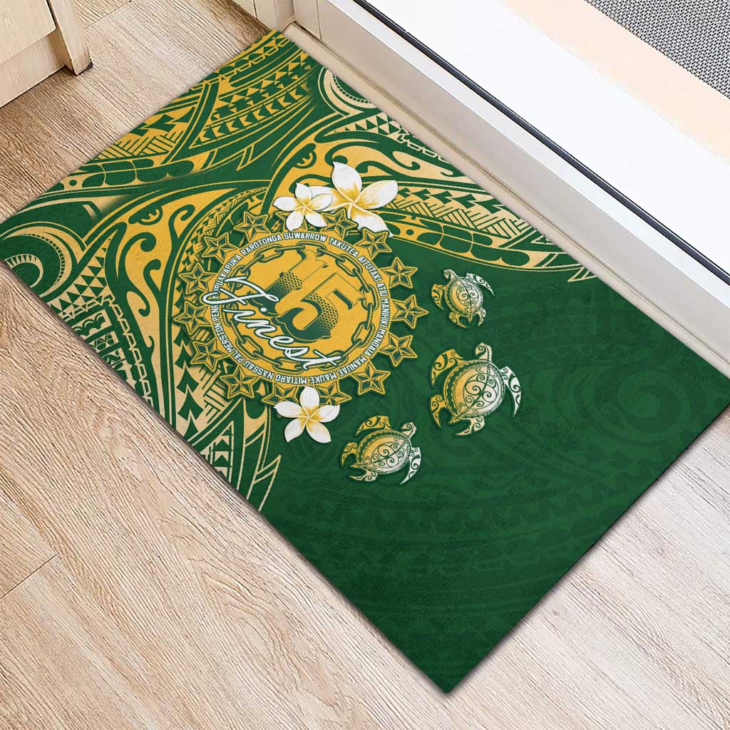 Cook Islands 15 Finest Rubber Doormat Plumeria Polynesian Turtle LT05 - Polynesian Pride
