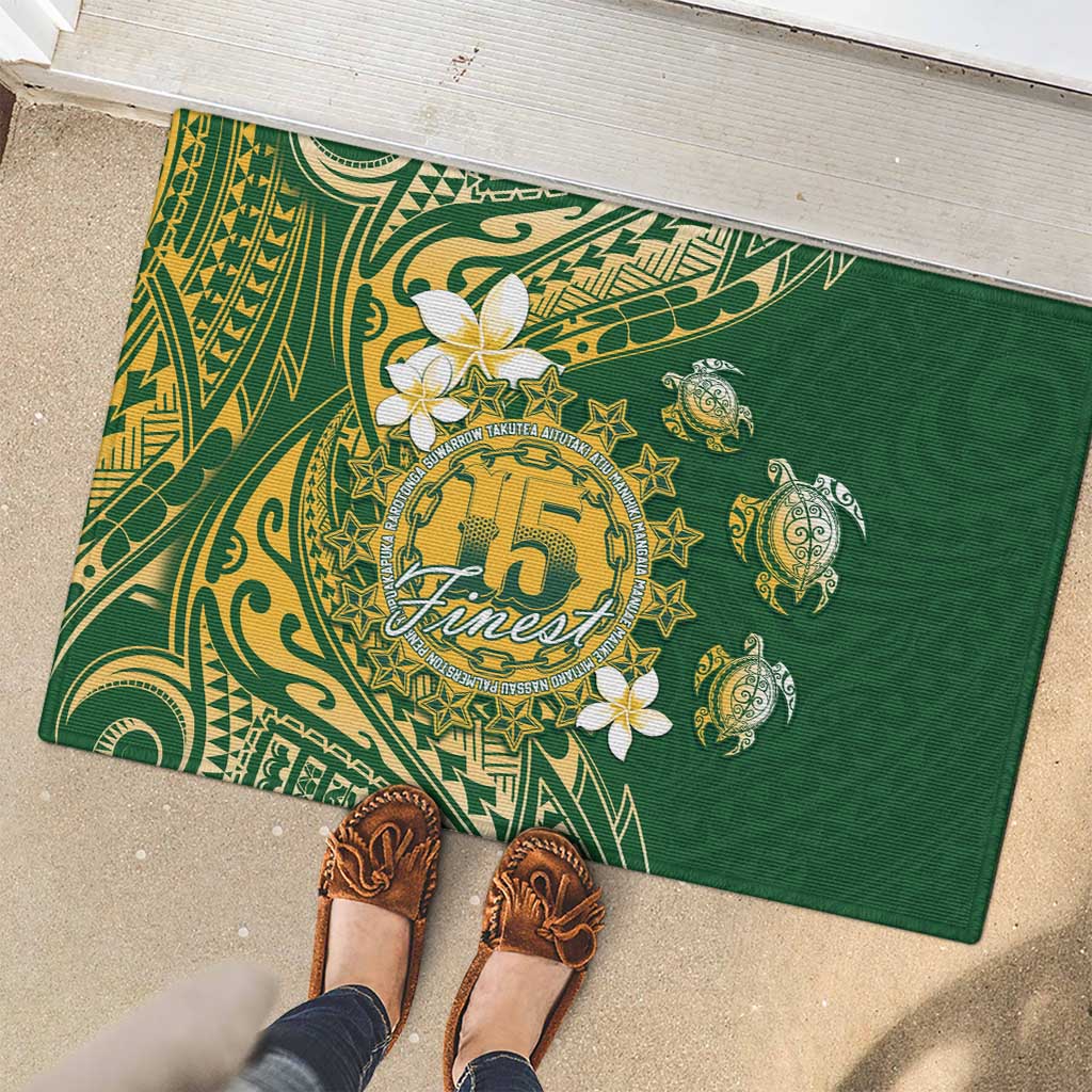 Cook Islands 15 Finest Rubber Doormat Plumeria Polynesian Turtle LT05 - Polynesian Pride