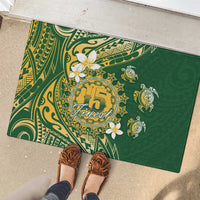 Cook Islands 15 Finest Rubber Doormat Plumeria Polynesian Turtle LT05 - Polynesian Pride