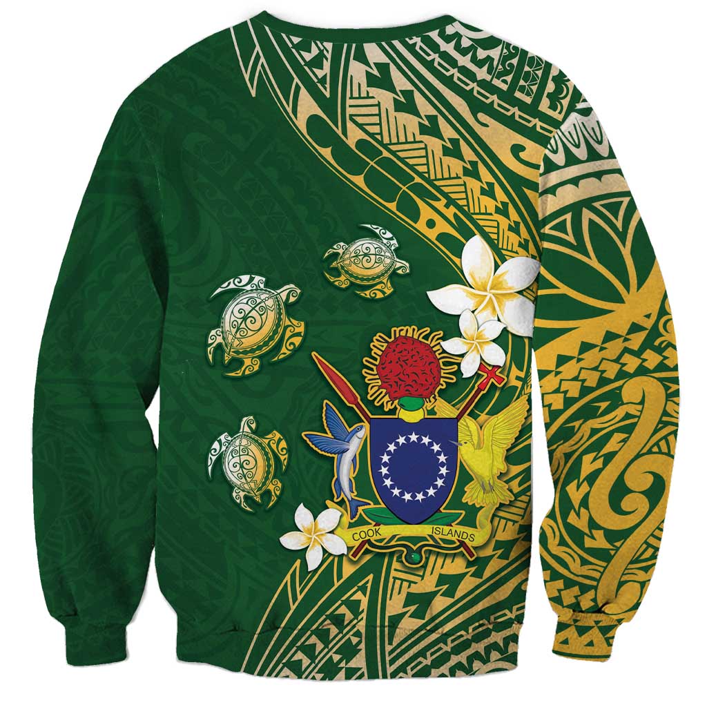Cook Islands 15 Finest Sweatshirt Plumeria Polynesian Turtle LT05 - Polynesian Pride