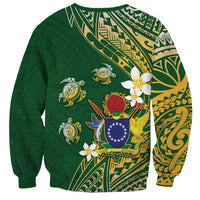 Cook Islands 15 Finest Sweatshirt Plumeria Polynesian Turtle LT05 - Polynesian Pride