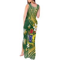 Cook Islands 15 Finest Tank Maxi Dress Plumeria Polynesian Turtle LT05 - Polynesian Pride