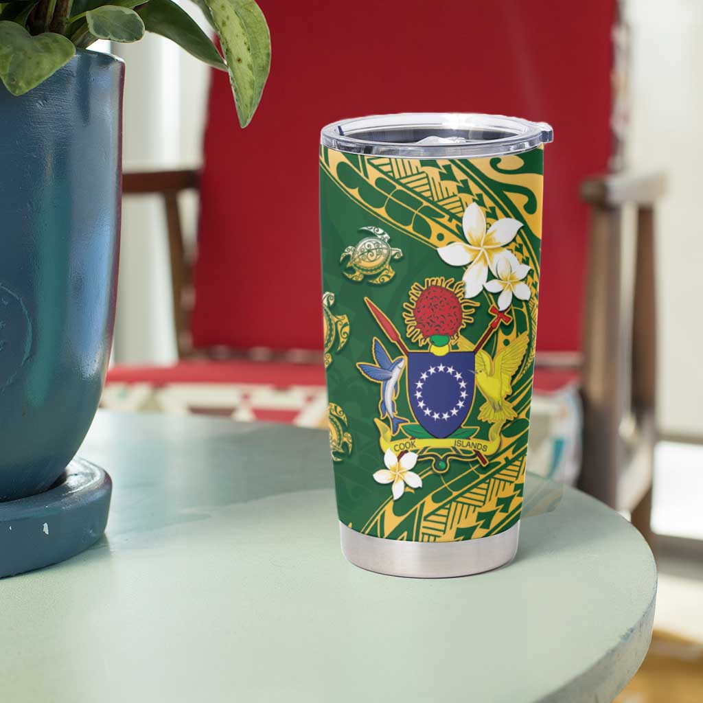 Cook Islands 15 Finest Tumbler Cup Plumeria Polynesian Turtle LT05 - Polynesian Pride