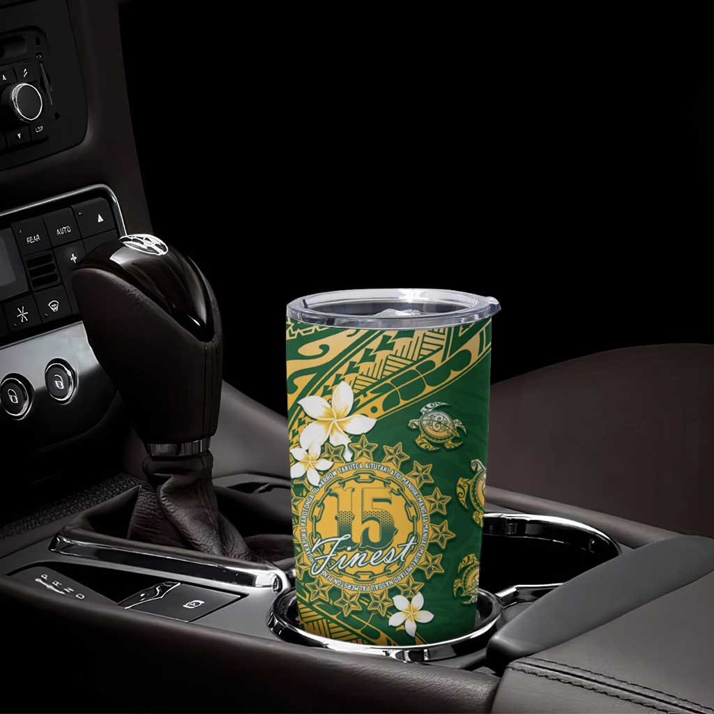 Cook Islands 15 Finest Tumbler Cup Plumeria Polynesian Turtle LT05 - Polynesian Pride