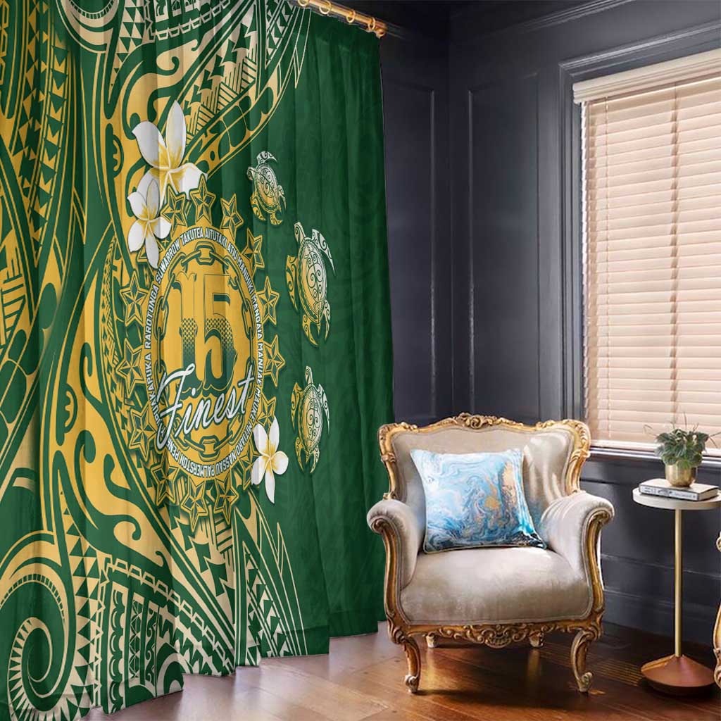 Cook Islands 15 Finest Window Curtain Plumeria Polynesian Turtle LT05 - Polynesian Pride