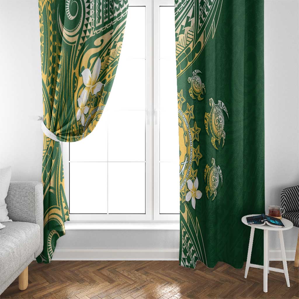 Cook Islands 15 Finest Window Curtain Plumeria Polynesian Turtle LT05 - Polynesian Pride