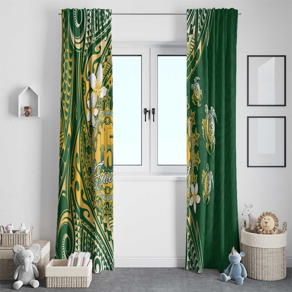 Cook Islands 15 Finest Window Curtain Plumeria Polynesian Turtle LT05 - Polynesian Pride