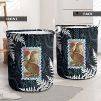 New Zealand Weka Laundry Basket Maori Hen Koru Pattern - Polynesian Pride
