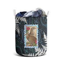 New Zealand Weka Laundry Basket Maori Hen Koru Pattern - Polynesian Pride