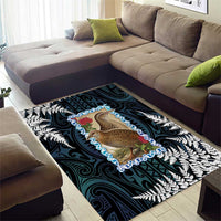 New Zealand Weka Area Rug Maori Hen Koru Pattern LT05 - Polynesian Pride