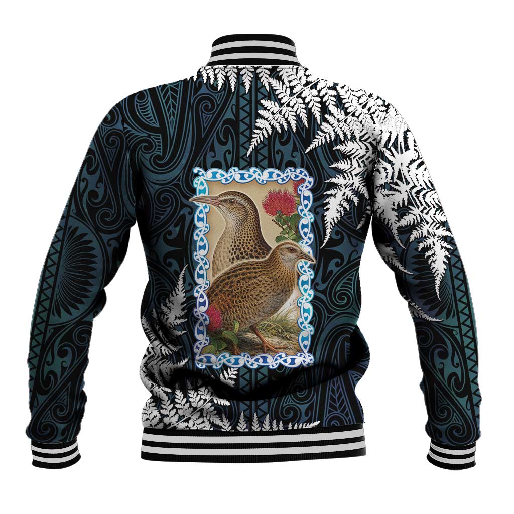 New Zealand Weka Baseball Jacket Maori Hen Koru Pattern LT05 - Polynesian Pride