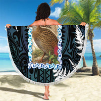 New Zealand Weka Beach Blanket Maori Hen Koru Pattern LT05 - Polynesian Pride