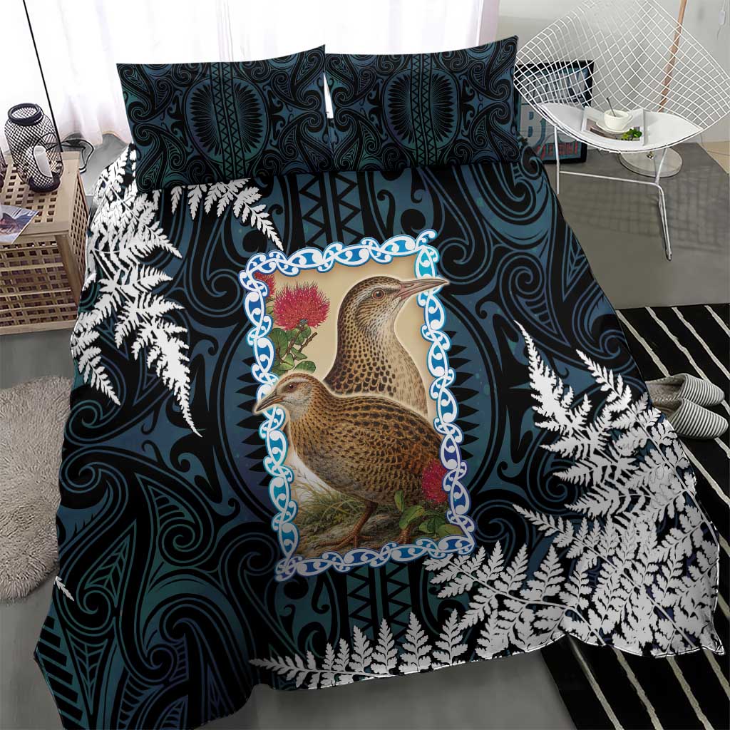New Zealand Weka Bedding Set Maori Hen Koru Pattern LT05 - Polynesian Pride
