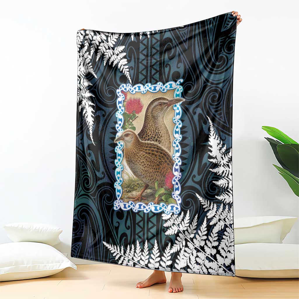 New Zealand Weka Blanket Maori Hen Koru Pattern LT05 - Polynesian Pride