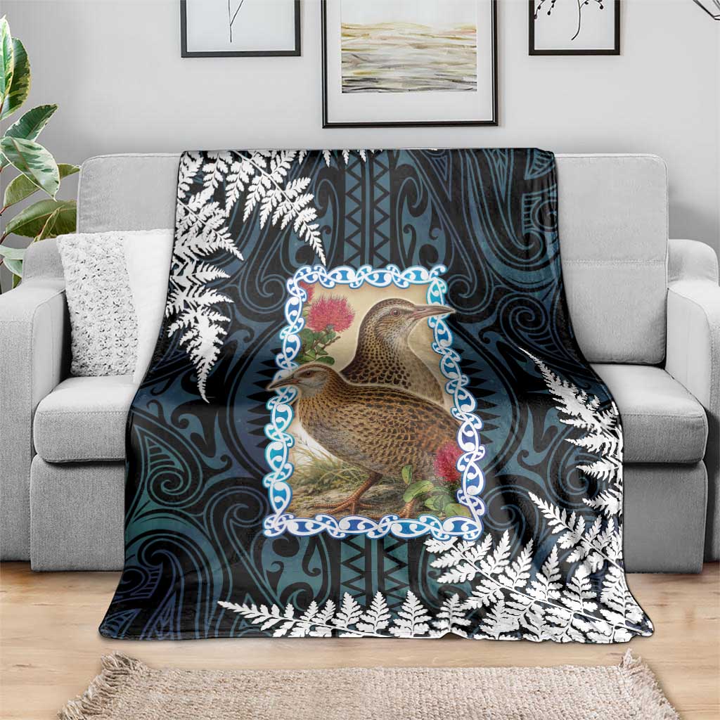New Zealand Weka Blanket Maori Hen Koru Pattern LT05 - Polynesian Pride