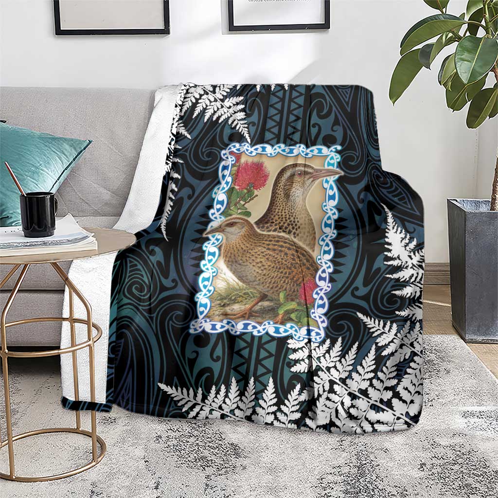 New Zealand Weka Blanket Maori Hen Koru Pattern LT05 - Polynesian Pride