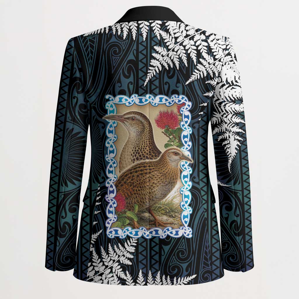 New Zealand Weka Blazer Maori Hen Koru Pattern LT05 - Polynesian Pride