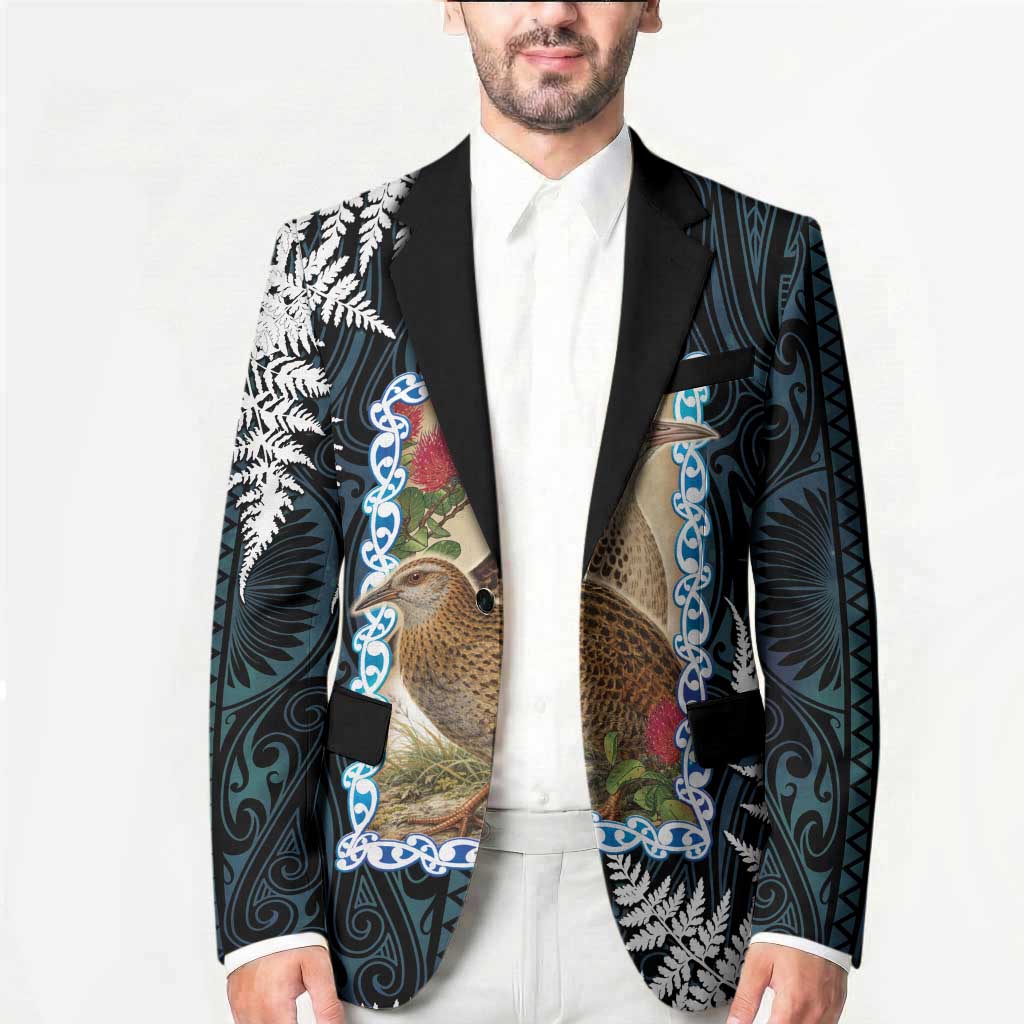 New Zealand Weka Blazer Maori Hen Koru Pattern LT05 - Polynesian Pride