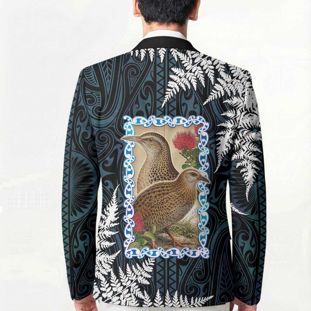 New Zealand Weka Blazer Maori Hen Koru Pattern LT05 - Polynesian Pride