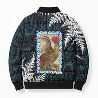 New Zealand Weka Bomber Puffer Jacket Maori Hen Koru Pattern - Polynesian Pride